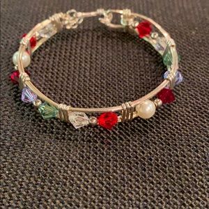 Brand New Sterling Swarovski Handmade Bracelet